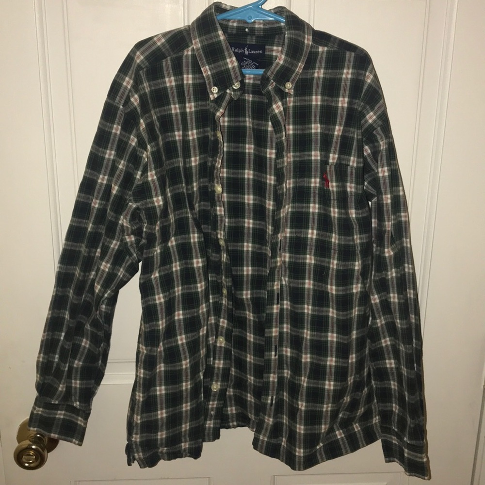Polo Ralph Lauren plaid dress button down in EUC